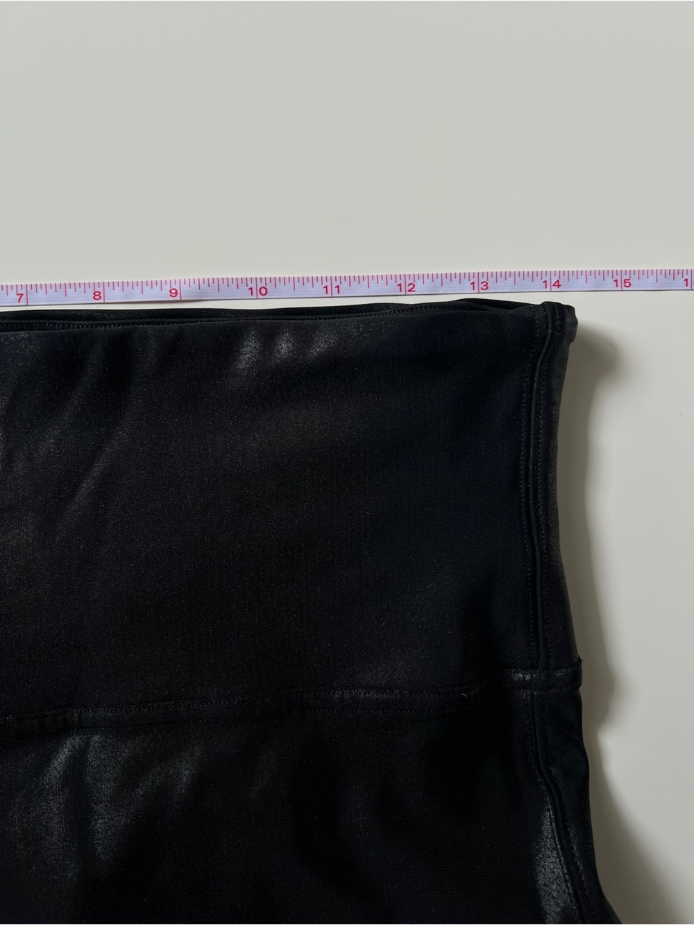 SPANX Faux Leather Moto Leggings Black High Rise Shaping L 20136R - Picture 9 of 12
